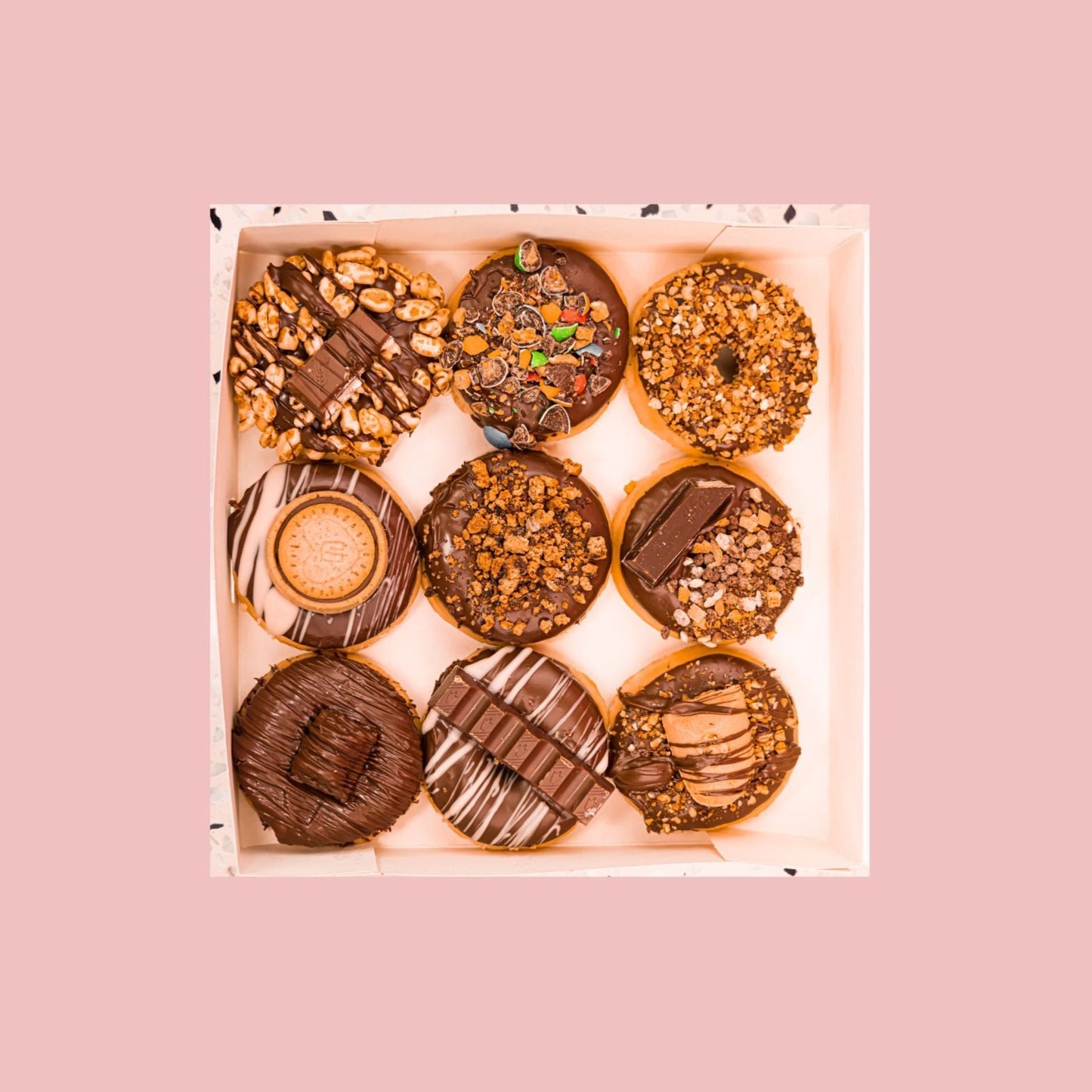 Box 9 mini donuts Nutella
